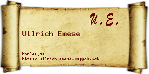 Ullrich Emese névjegykártya